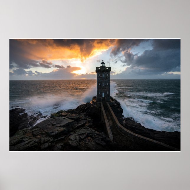 Lighthouses | Le Conquet Kermorvan Lighthouse Poster (Front)