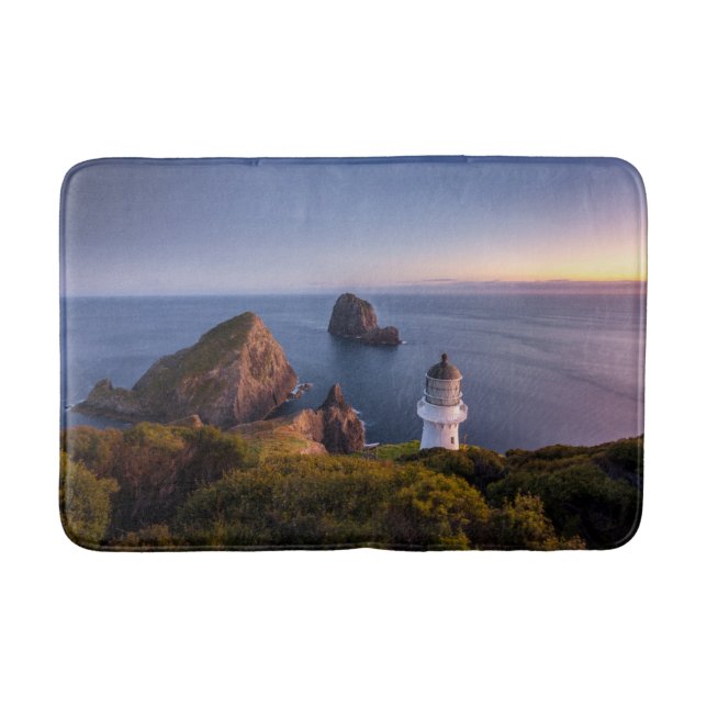 Lighthouses | Lighthouse Cape Brett New Zealand Bath Mat (Front)