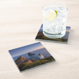 Lighthouses Lighthouse Cape Brett New Zealand Glass Coaster