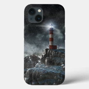Lighthouses   Lighthouse in the Storm iPhone 13 Case