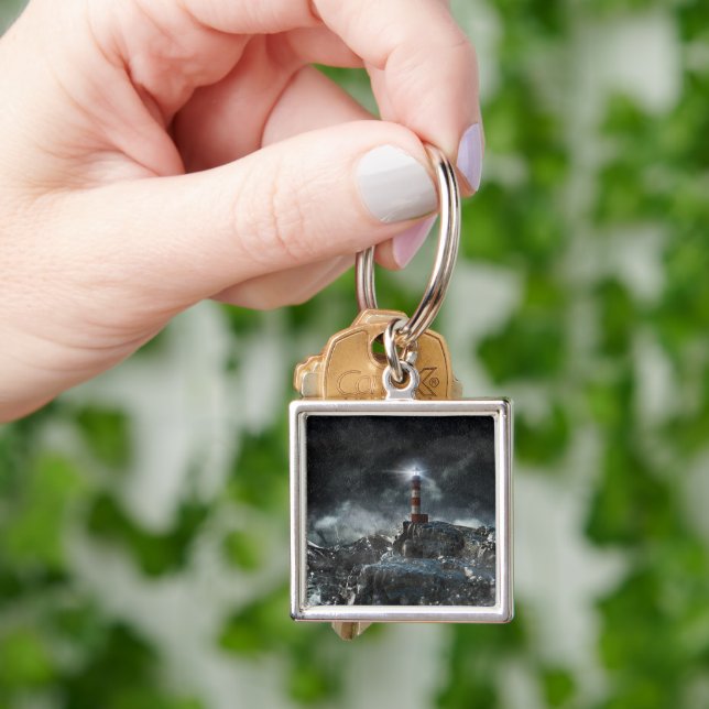 Lighthouses | Lighthouse in the Storm Key Ring (Hand)