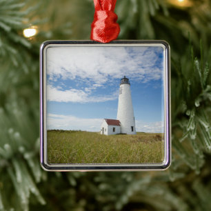 Lighthouses   Lighthouse Massachusetts Metal Ornament