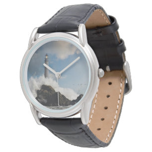 Lighthouses Lighthouse With Crashing Waves Watch