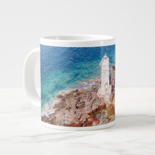 Lighthouses Mangiabarche Lighthouse Italy Large Coffee Mug