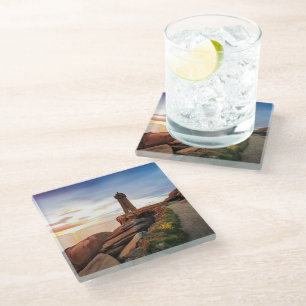 Lighthouses Mean Ruz Lighthouse Glass Coaster