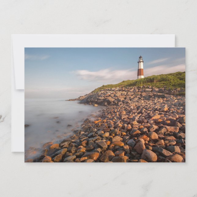 Lighthouses | Montauk Point Long Island Thank You Card (Front)