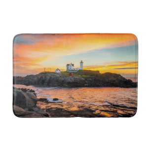 Lighthouses   Nubble Lighthouse Maine Bath Mat