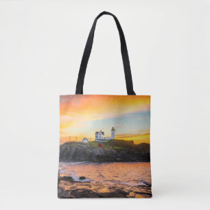 Lighthouses Nubble Lighthouse Maine Tote Bag