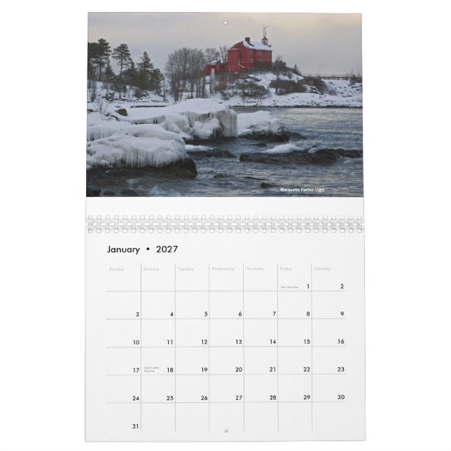 Lighthouses of Great Lakes Calendar (Jan 2027)