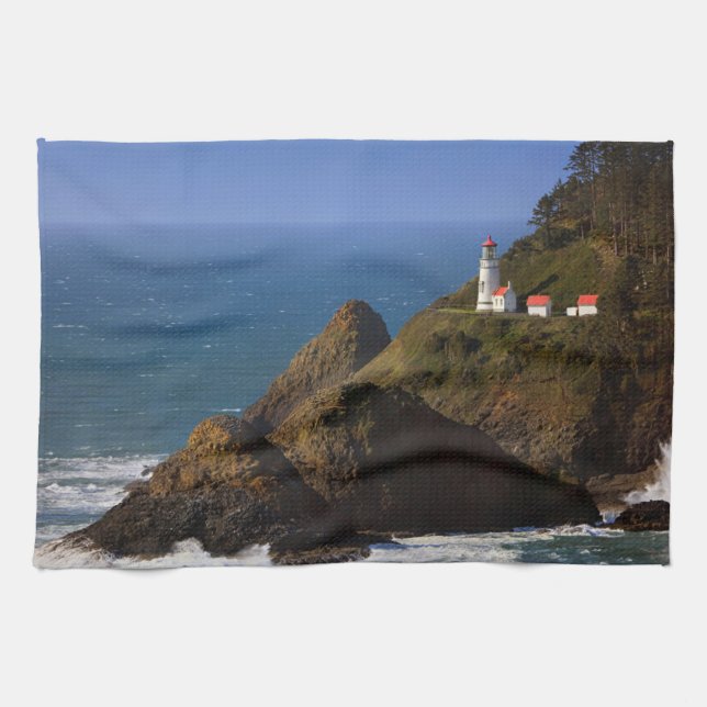 Lighthouses | Oregon Coast Lighthouse Tea Towel (Horizontal)