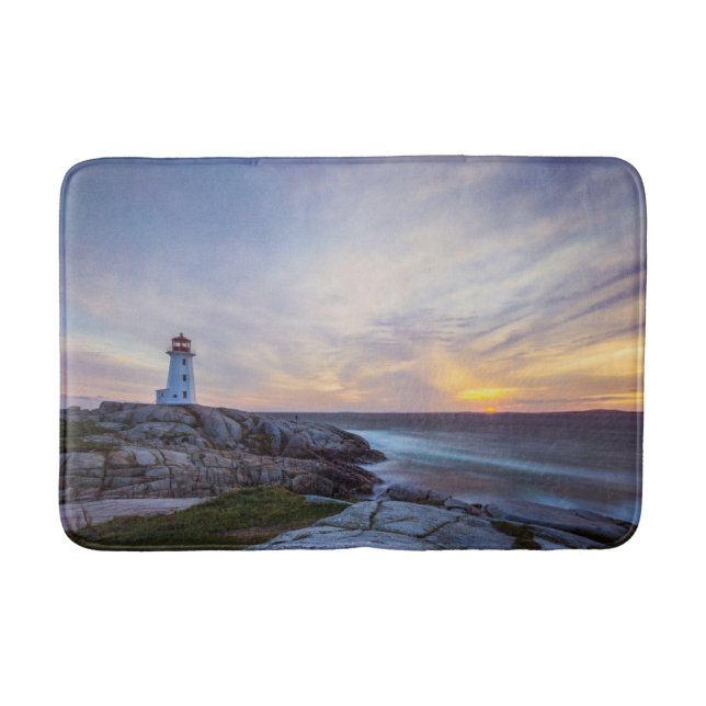 Lighthouses | Peggy's Cove Lighthouse Nova Scotia Bath Mat (Front)