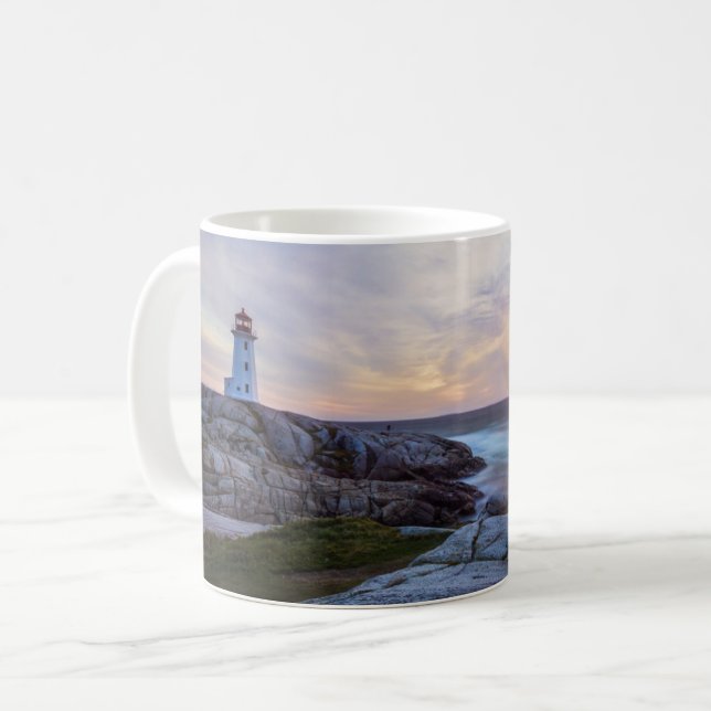 Lighthouses | Peggy's Cove Lighthouse Nova Scotia Coffee Mug (Front Left)