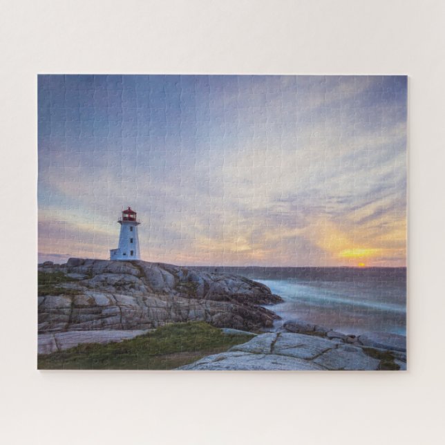 Lighthouses | Peggy's Cove Lighthouse Nova Scotia Jigsaw Puzzle (Horizontal)