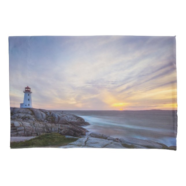 Lighthouses | Peggy's Cove Lighthouse Nova Scotia Pillowcase (Front)