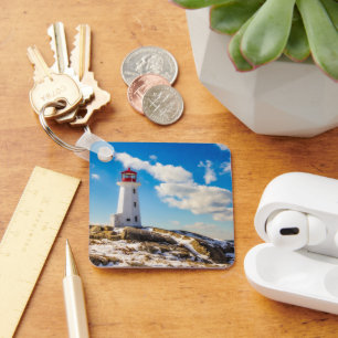 Lighthouses Peggy's Cove Nova Scotia Key Ring