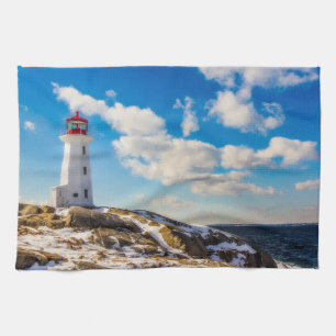 Lighthouses Peggy's Cove Nova Scotia Tea Towel