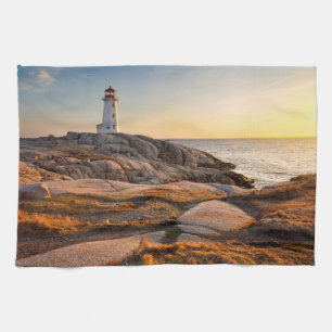 Lighthouses Peggy's Cove Nova Scotia Tea Towel