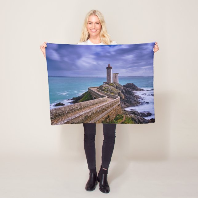 Lighthouses | Petit Minou Lighthouse France Fleece Blanket (In Situ)