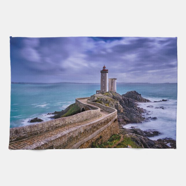 Lighthouses | Petit Minou Lighthouse France Tea Towel (Horizontal)