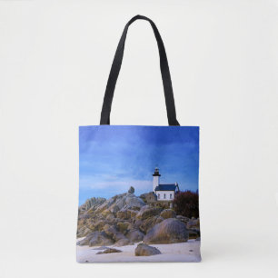 Lighthouses Phare de Pontusval France Finistere Tote Bag