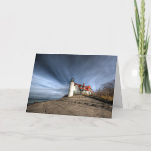 Lighthouses Point Betsie Lake Michigan Card