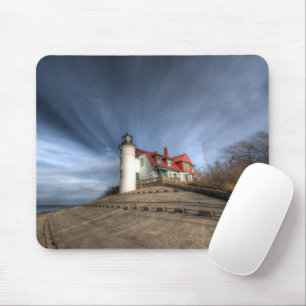Lighthouses Point Betsie Lake Michigan Mouse Pad