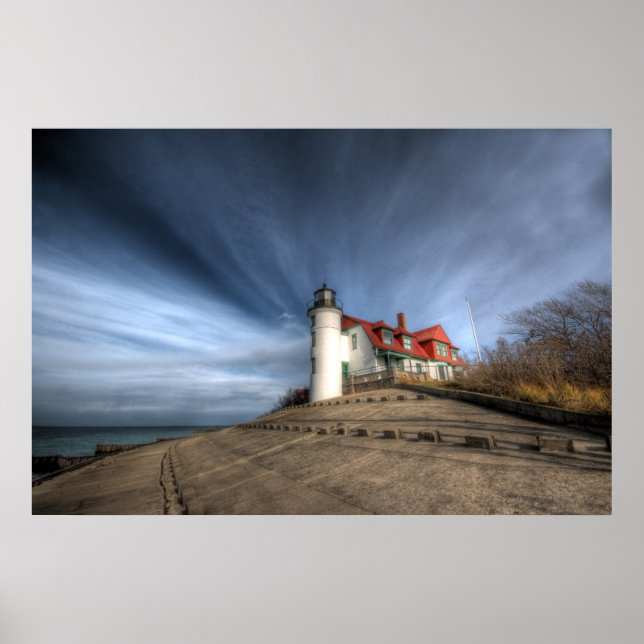 Lighthouses | Point Betsie Lake Michigan Poster (Front)