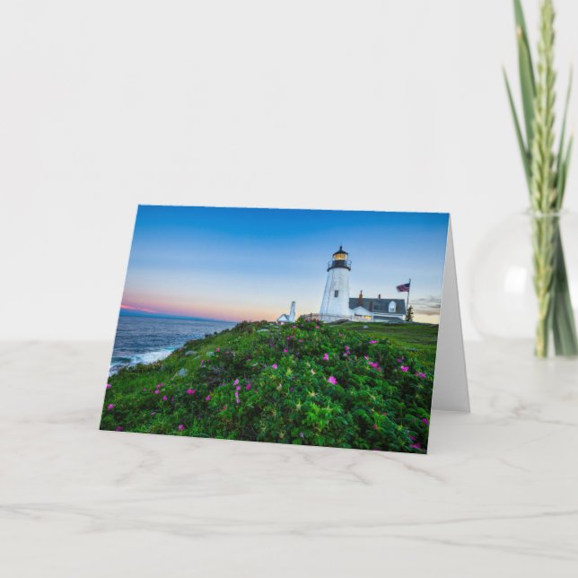 Lighthouses | Point Lighthouse Bristol  Maine Card (Front)