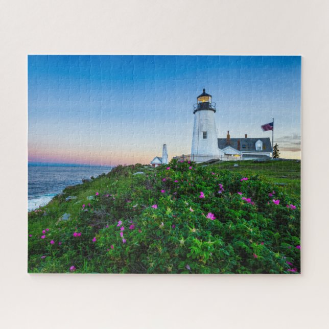Lighthouses | Point Lighthouse Bristol  Maine Jigsaw Puzzle (Horizontal)