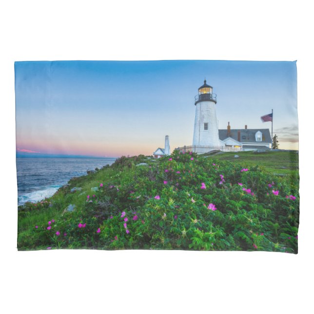 Lighthouses | Point Lighthouse Bristol  Maine Pillowcase (Front)