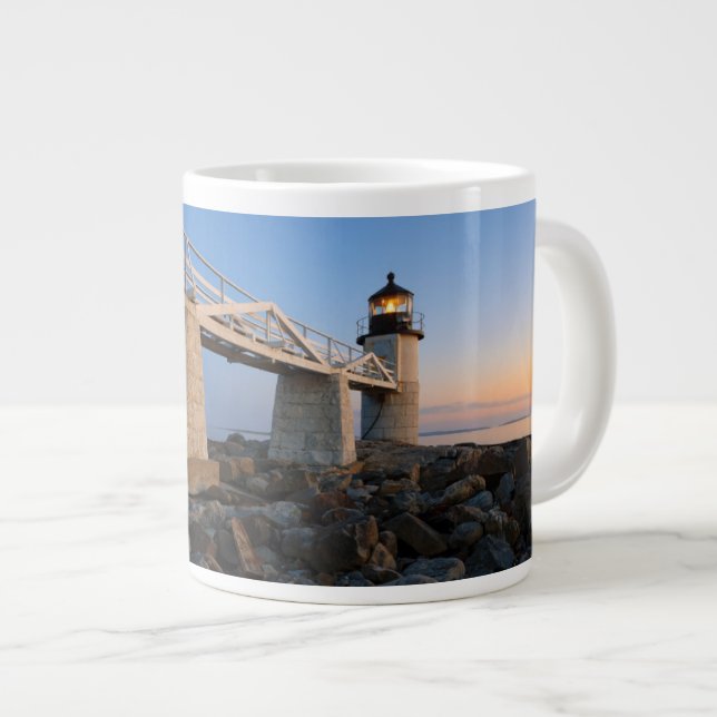 Lighthouses | Port Clyde Maine Lighthouse Large Coffee Mug (Front Right)