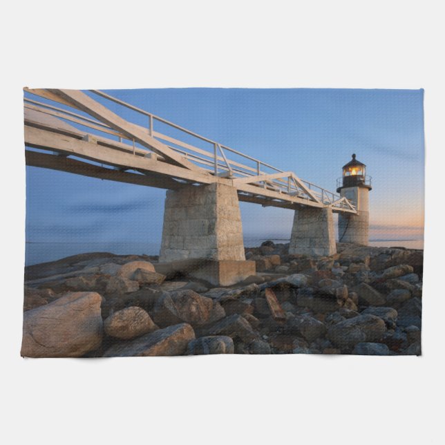 Lighthouses | Port Clyde Maine Lighthouse Tea Towel (Horizontal)