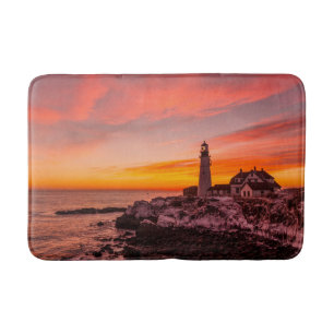 Lighthouses Portland Head Cape Elizabeth Maine Bath Mat