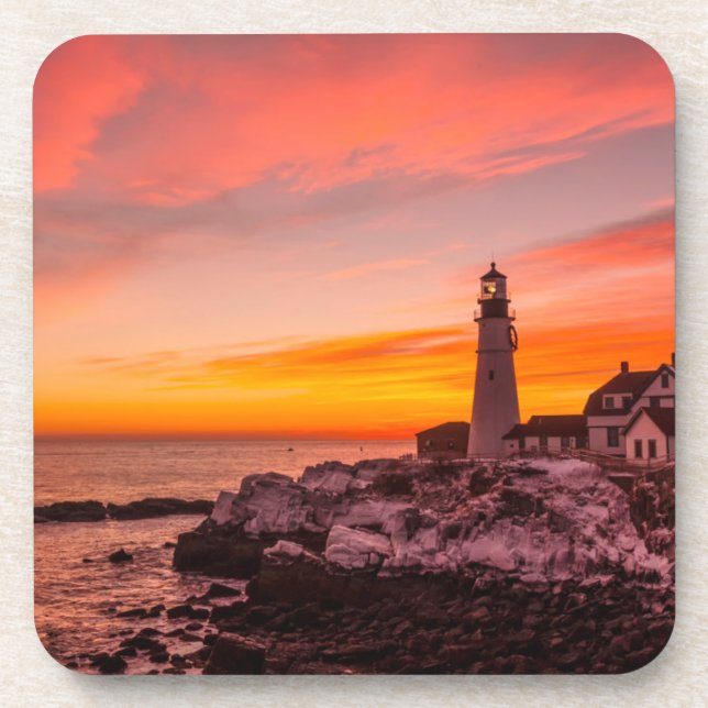 Lighthouses |  Portland Head Cape Elizabeth Maine Coaster (Front)