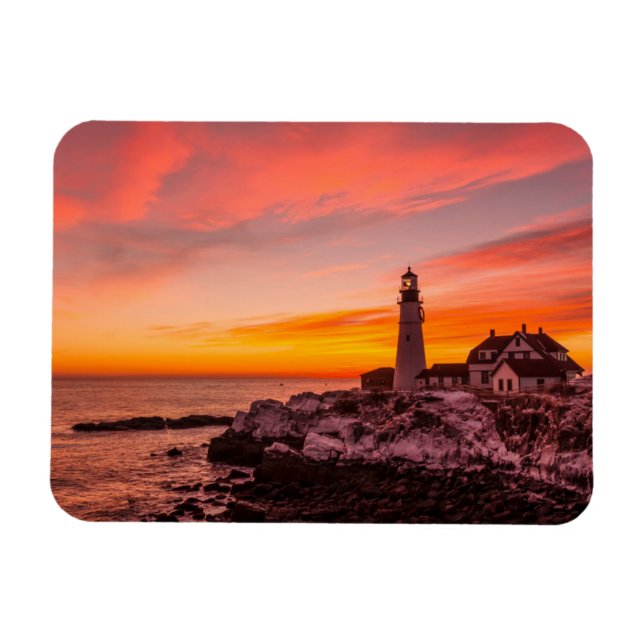 Lighthouses |  Portland Head Cape Elizabeth Maine Magnet (Horizontal)