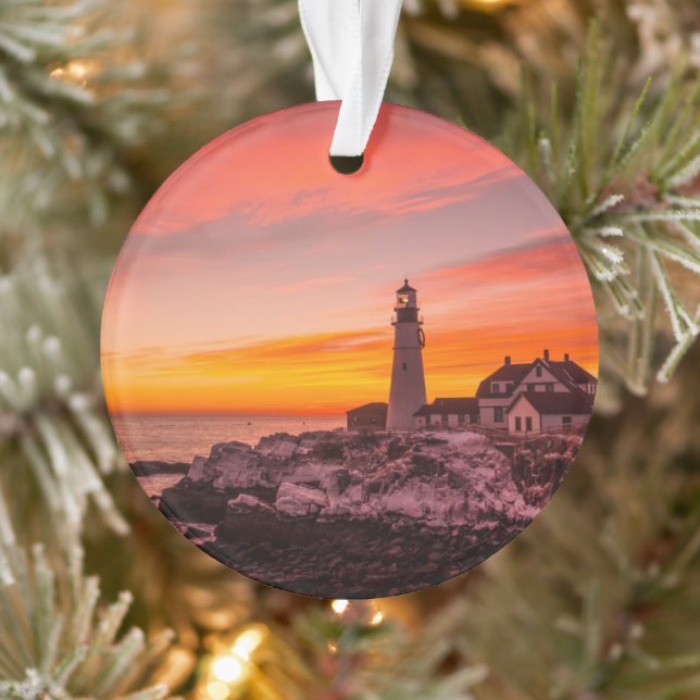 Lighthouses |  Portland Head Cape Elizabeth Maine Ornament (Tree)