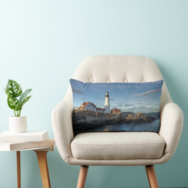 Lighthouses | Portland Head Light Lighthouse Lumbar Cushion (Chair)