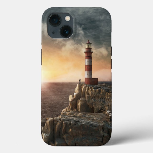 Lighthouses | Red & White Lighthouse Case-Mate iPhone Case (Back)