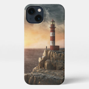 Lighthouses   Red & White Lighthouse iPhone 13 Case