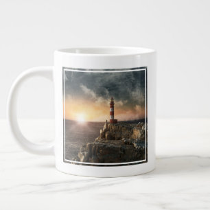 Lighthouses Red & White Lighthouse Large Coffee Mug
