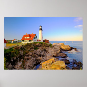 Lighthouses   Rockport Lighthouse Maine Poster