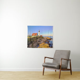 Lighthouses Rockport Lighthouse Maine Tapestry