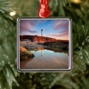 Lighthouses Sea-Light Lossiemouth Scotland Metal Ornament