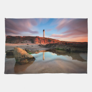 Lighthouses   Sea-Light Lossiemouth Scotland Tea Towel