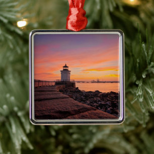 Lighthouses   South Portland, Maine Metal Ornament