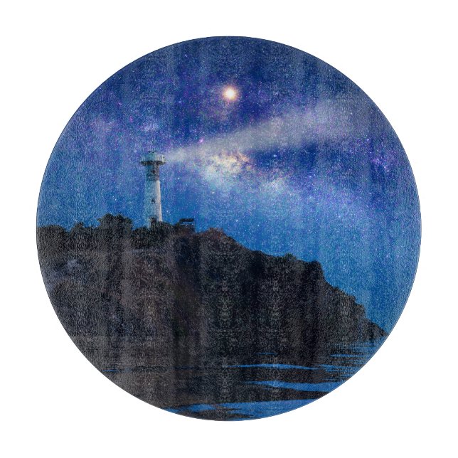 Lighthouses | Starry Night Lighthouse Cutting Board (Front)