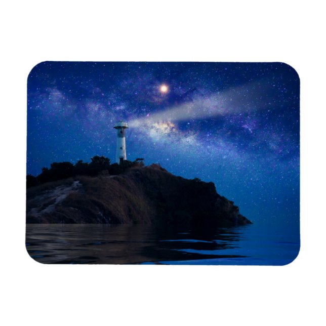Lighthouses | Starry Night Lighthouse Magnet (Horizontal)