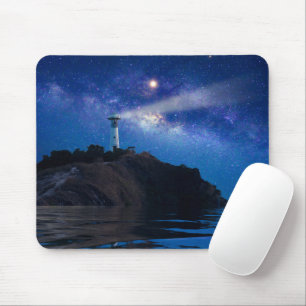 Lighthouses   Starry Night Lighthouse Mouse Pad
