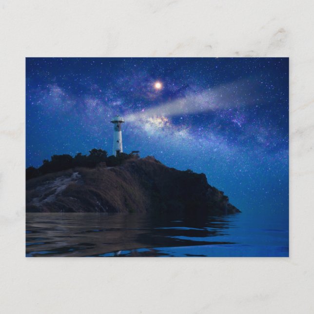 Lighthouses | Starry Night Lighthouse Postcard (Front)