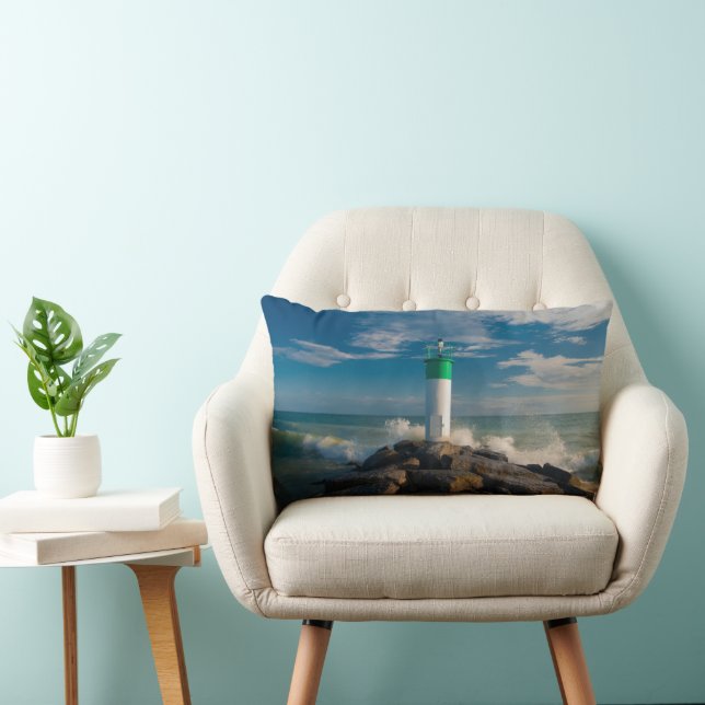 Lighthouses | Wellington Ontario Canada Lumbar Cushion (Chair)